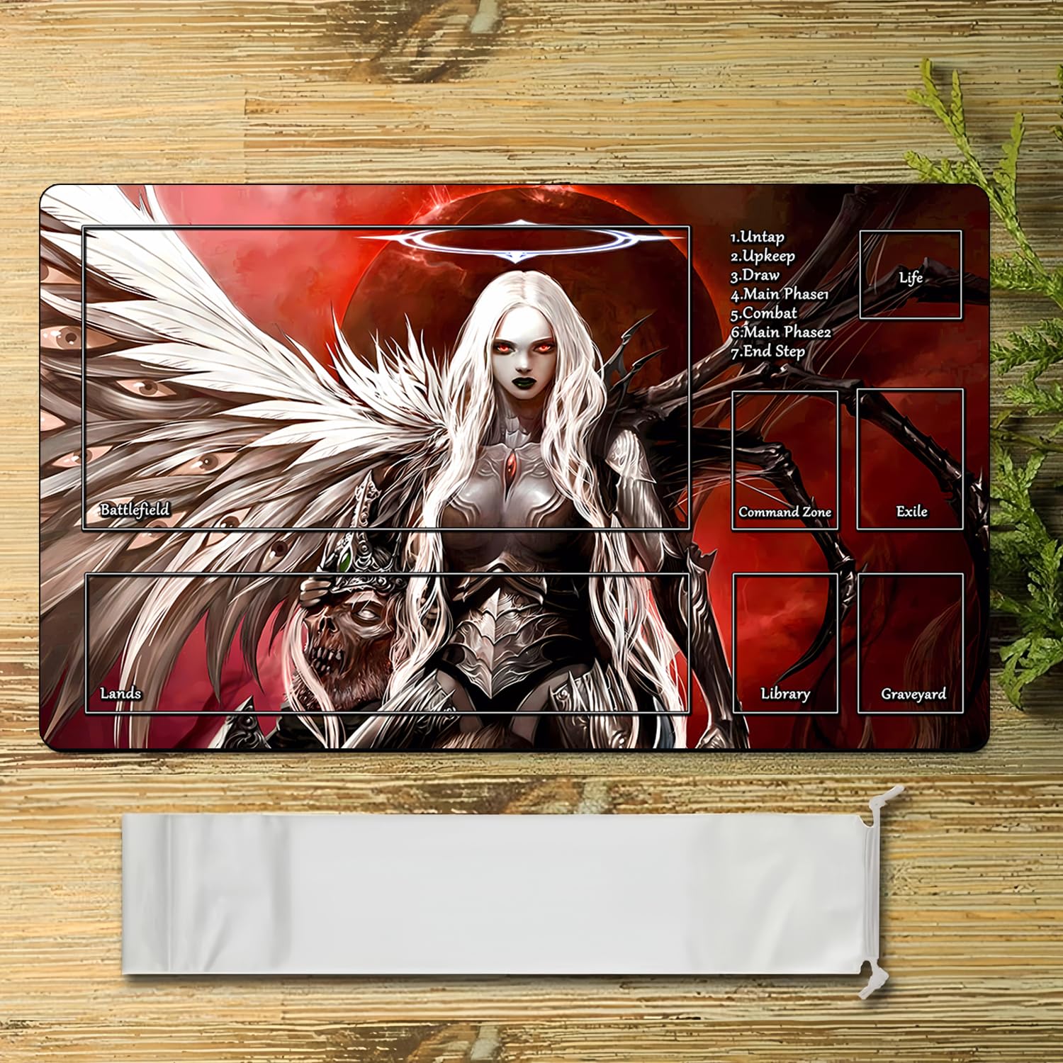 Tapis De Jeu MTG & TCG 61x35,6 Cm – Antidérapant, Surface Douce, Sac De Rangement