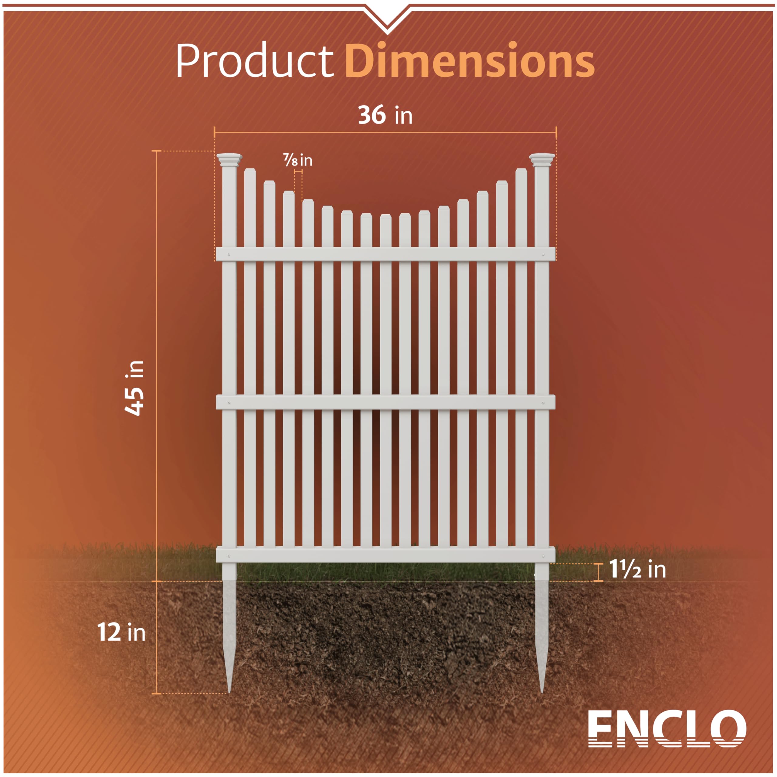 Enclo Huntersville Privacy Screen 2pk, White Vinyl DIY No Dig Kit — Amazon image 6