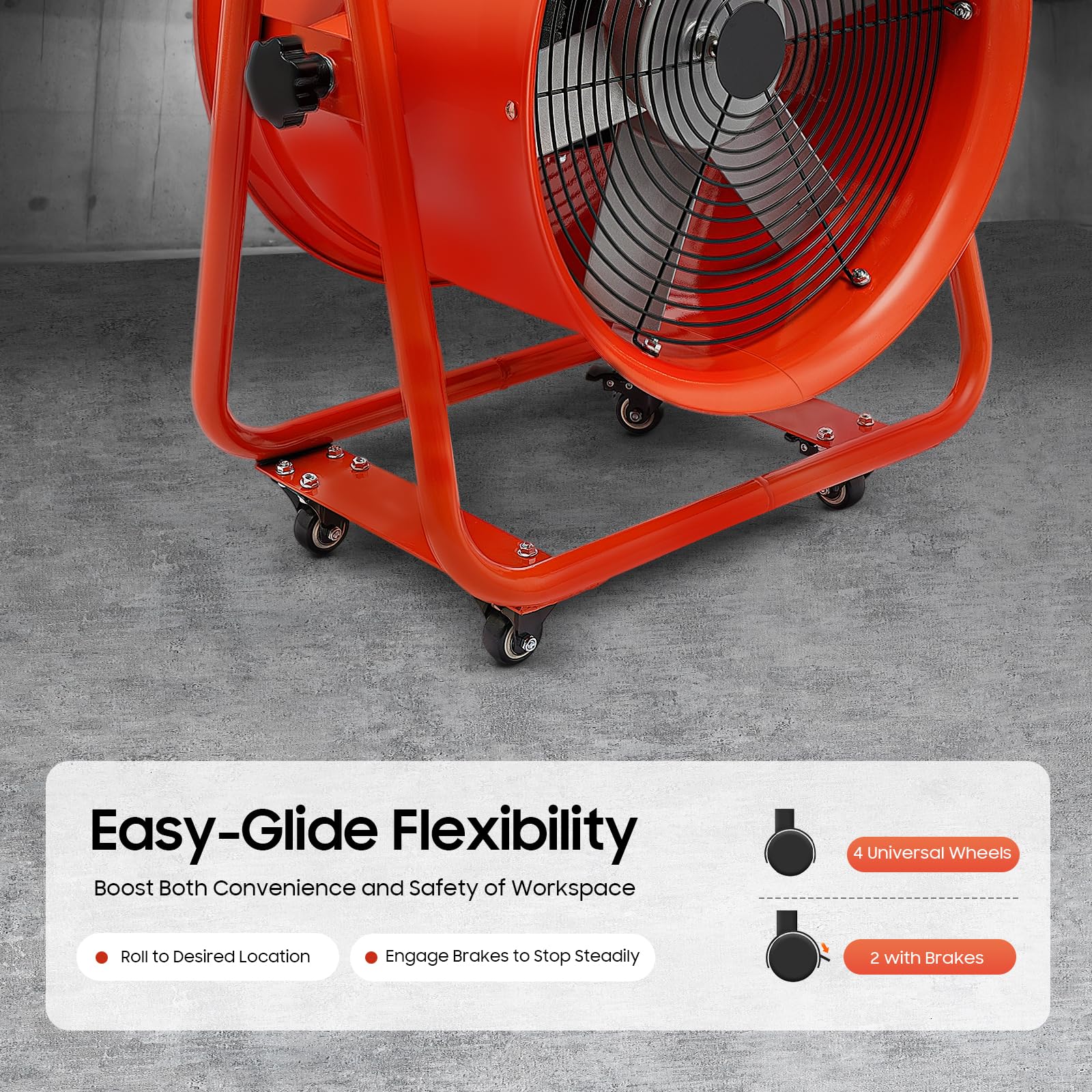 Ventilatore industriale da pavimento, suono d'uso 79 dB, 15000 m³/h, 220 V, utilizzato per la ventilazione o il raffreddamento in gallerie e fabbriche, non adatto a luoghi silenziosi come gli uffici