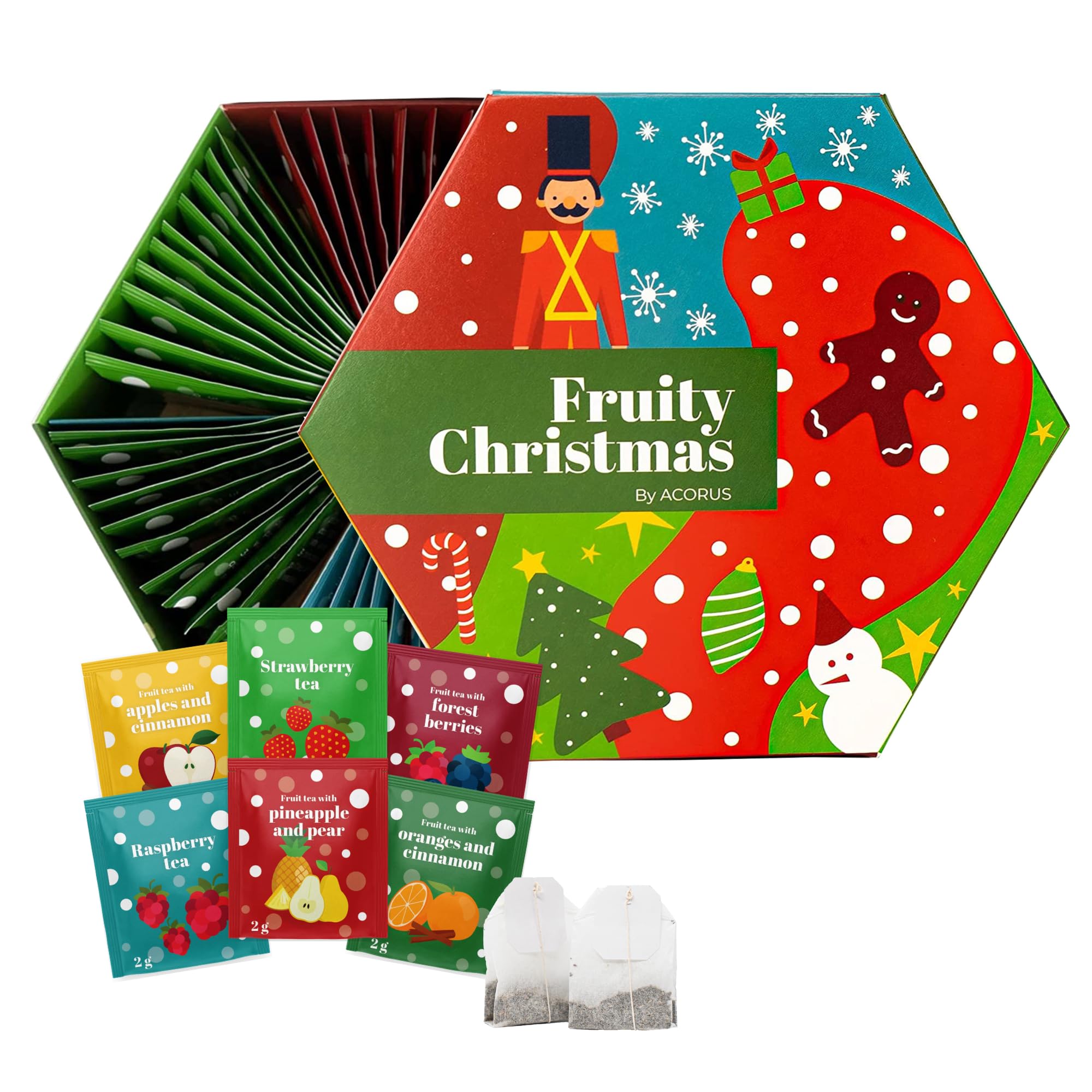 Calendario de Adviento 2025 de Té de Acorus, 24 Bolsitas de Te Navidad para la Cuenta Atrás, Calendario Adviento 2025 - Idea de Regalo para el Período Festivo de Invierno — view 11