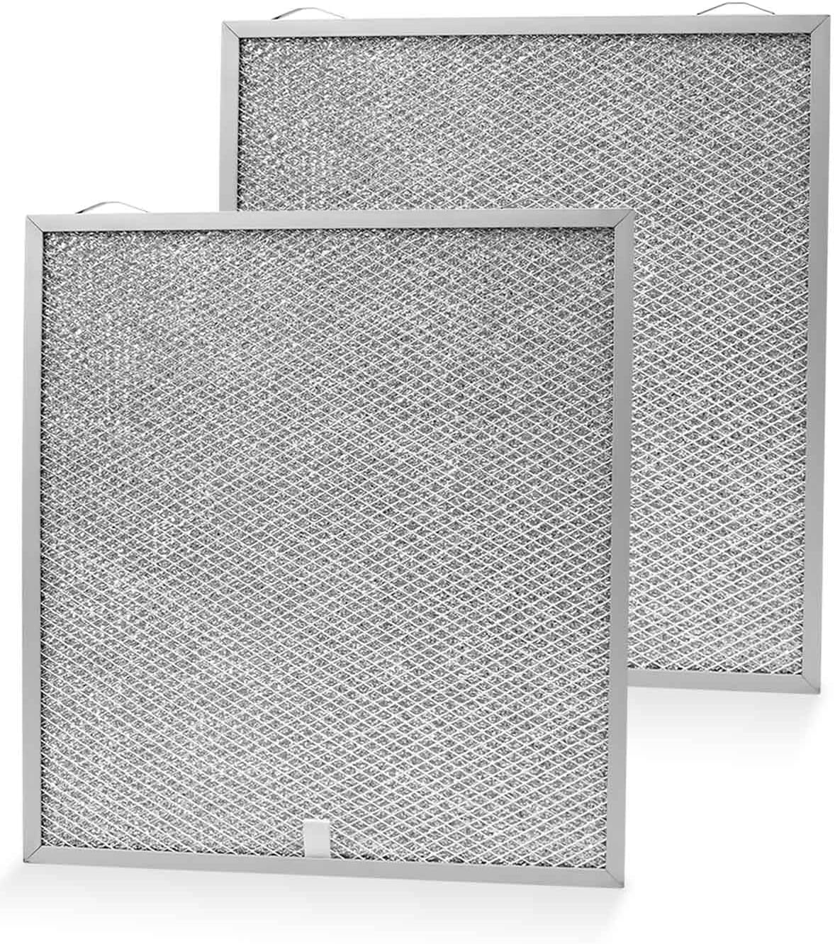 2Pcs Range Hood Filter Compatible with Broan Nutone BCSEK130WW BCSD130SS Kenmore 23351264710 23351269710, Replace S99010430-002 99010430-002 4512880 Aluminum Mesh Grease Filter