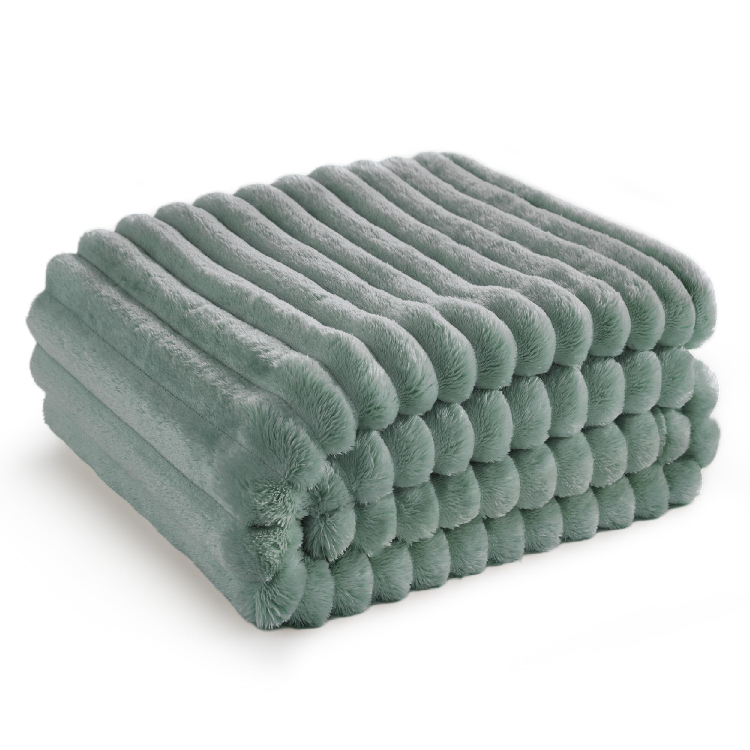 Bedsure Twin XL Blanket for Couch - GentleSoft Cozy Soft Blankets for Women, Cute Small Fleece Throws for Girls, Sage Green, 66x90 Inches