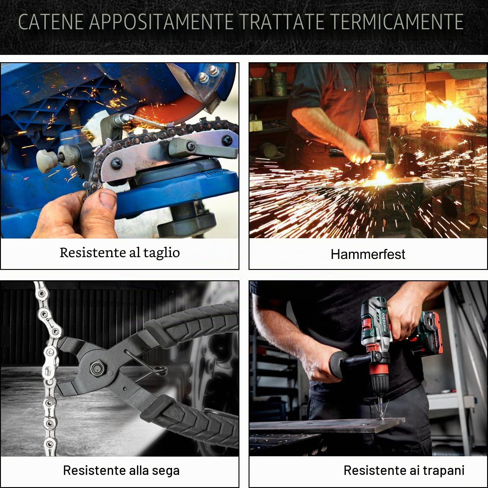 Catena Bicicletta Antifurto IMAYCC, Lucchetto Monopattino Elettrico, Resistente Al Taglio E Con Silicone, Lucchetto Bicicletta ad alta sicurezza per monopattino, Segway, Ninebot, Xiaomi, NIU,Ecc.