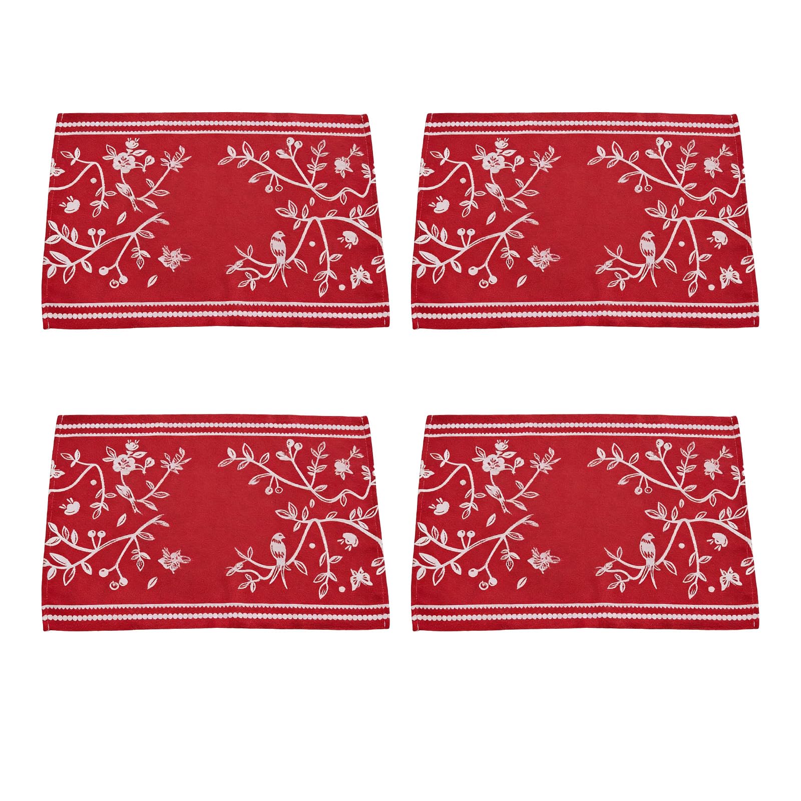 Nucelit Florals Placemat European Designs Polyester Fabric Sturdy for Personalize Dining Polyester Placemat