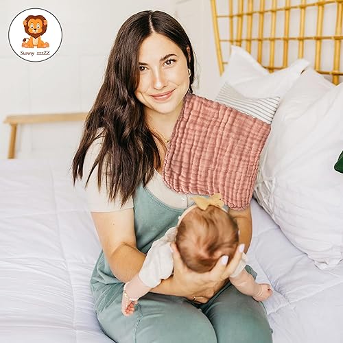 Miniatura 6 de Paños de muselina para eructos para bebé, 100% algodón, unisex, niños y niñas, grandes, 20 x 10 pulgadas, productos esenciales para recién nacidos,