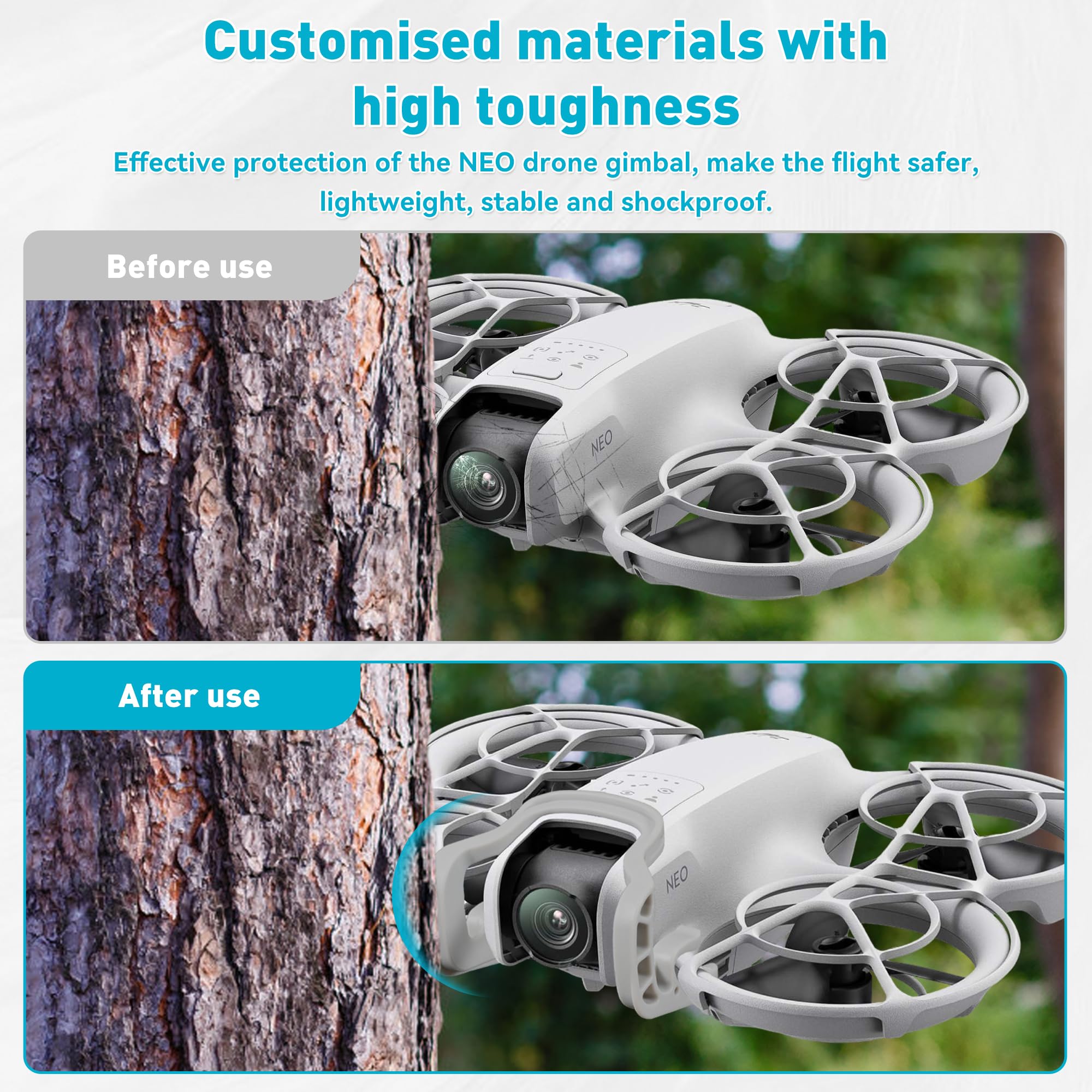 Gimbal Anti-Collision Protector for DJI Neo Accessories,Suitable for DJI NEO Insurance Bumper Gimbal Lens Scratch Protection Accessories - Image 2