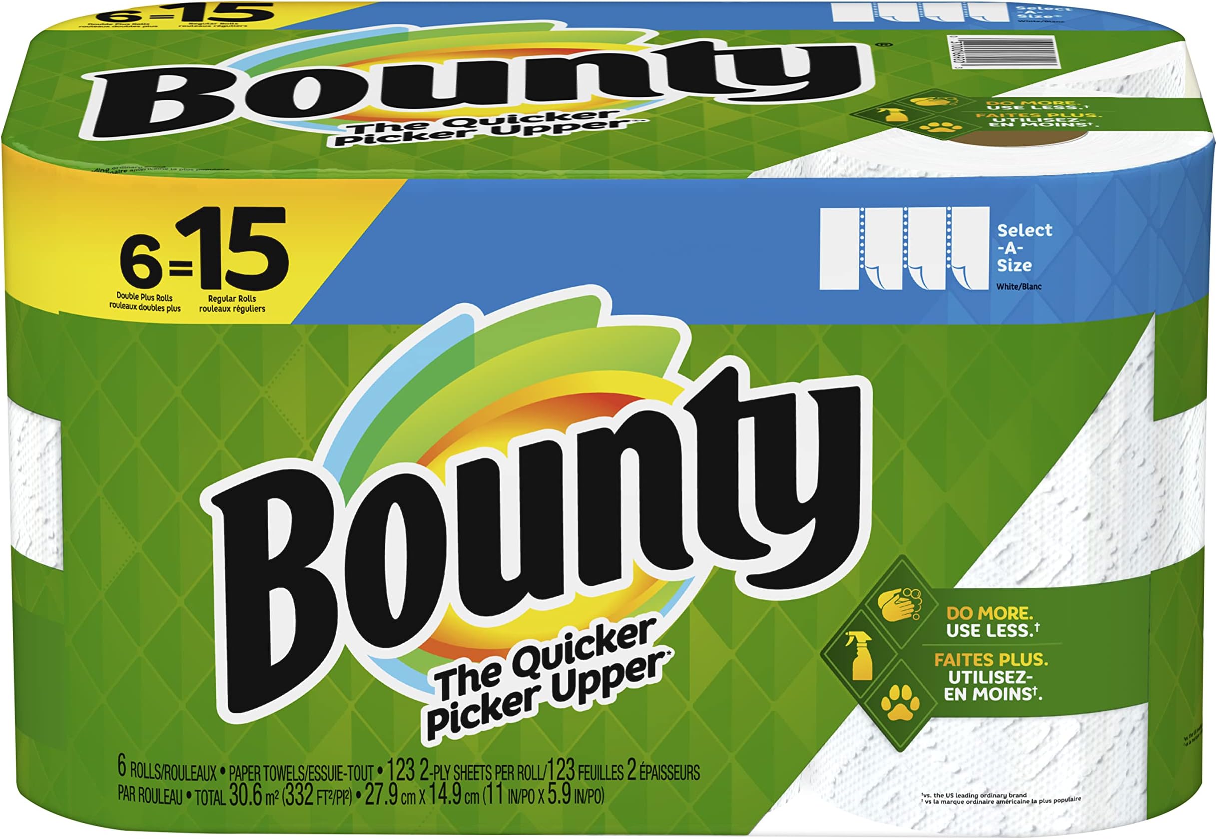 Select-A-Size Regular Paper Towels - White, 2 Ply, 83 Sheets, 6 Rolls