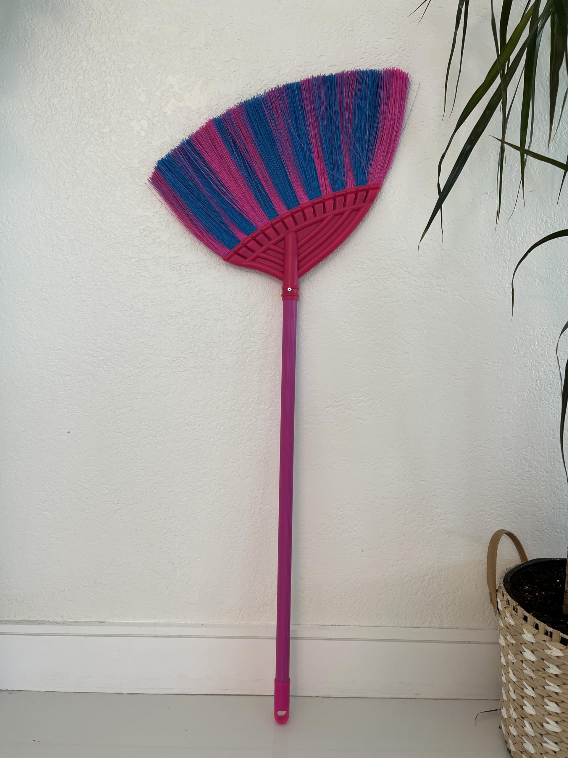Soft Sweeping Brooms /38” House Brooms for Sweeping Indoor& Outdoor Broom Cleaning/Asian Thailand Plastic Broom/Choi Nhua Thai LAN/Choi Nhua Quet Nha