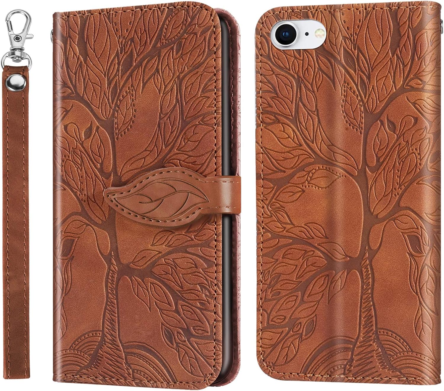 Varohix iPhone SE 2022/iPhone SE 2020 Wallet Case with Card