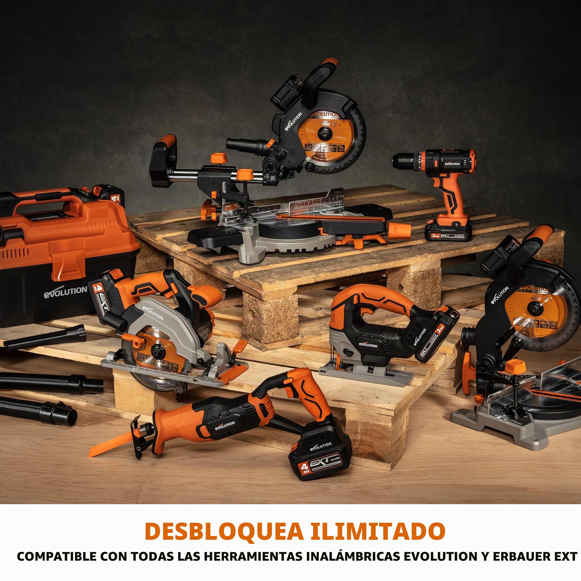 Evolution Batería de Iones de Litio de Evolution Power Tools, 4 Ah, 18 V