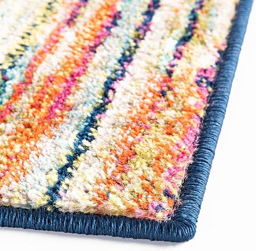 Miniatura 8 de Unique Loom Azalea Collection - Alfombra de área Kehr (Runner 2' 0" x 8' 0", turquesaverde azulado)