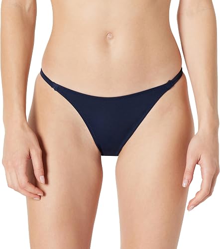 Amazon Essentials Women's No-Tie String Swim Bikini Bottom, Navy, XX-Large