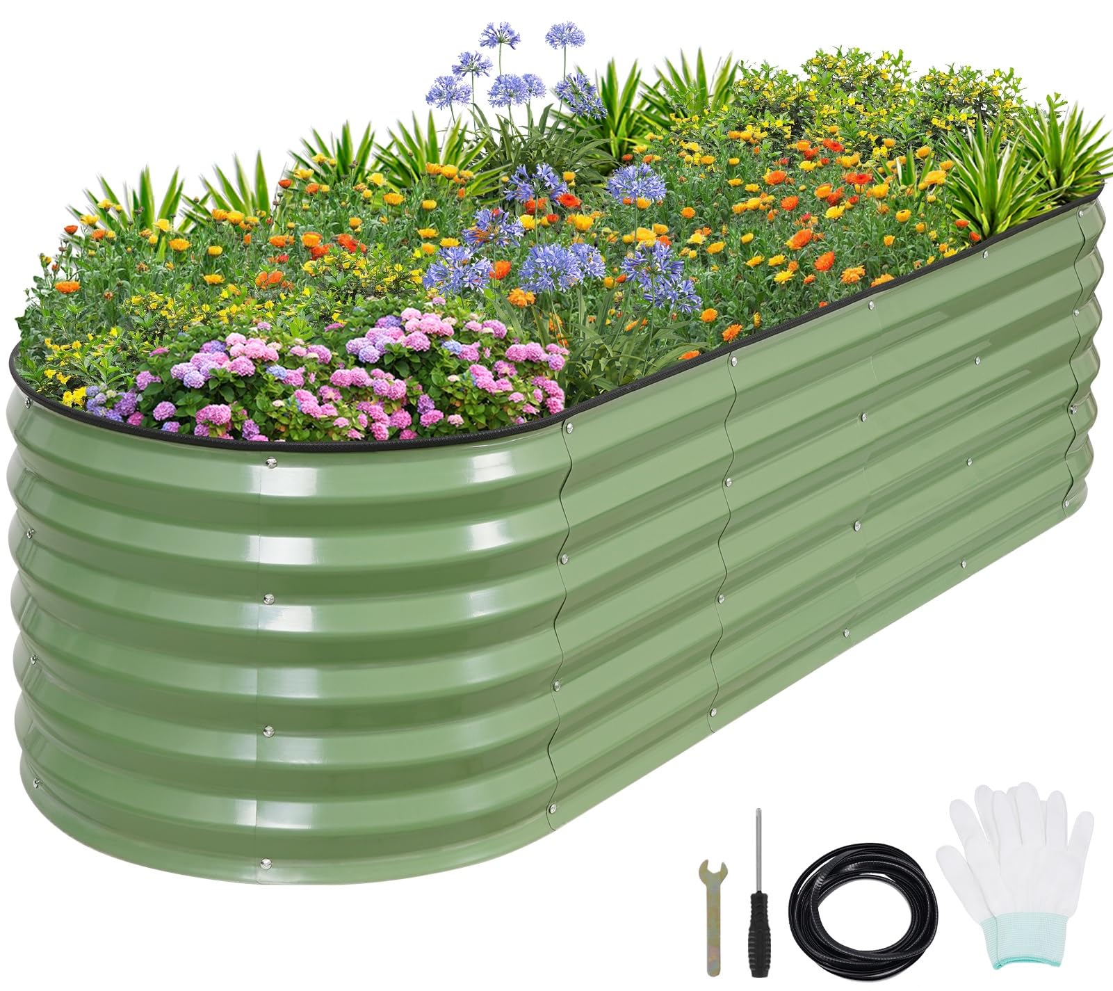 1more Galvanized Raised Garden Bed 6x2x1.4ft