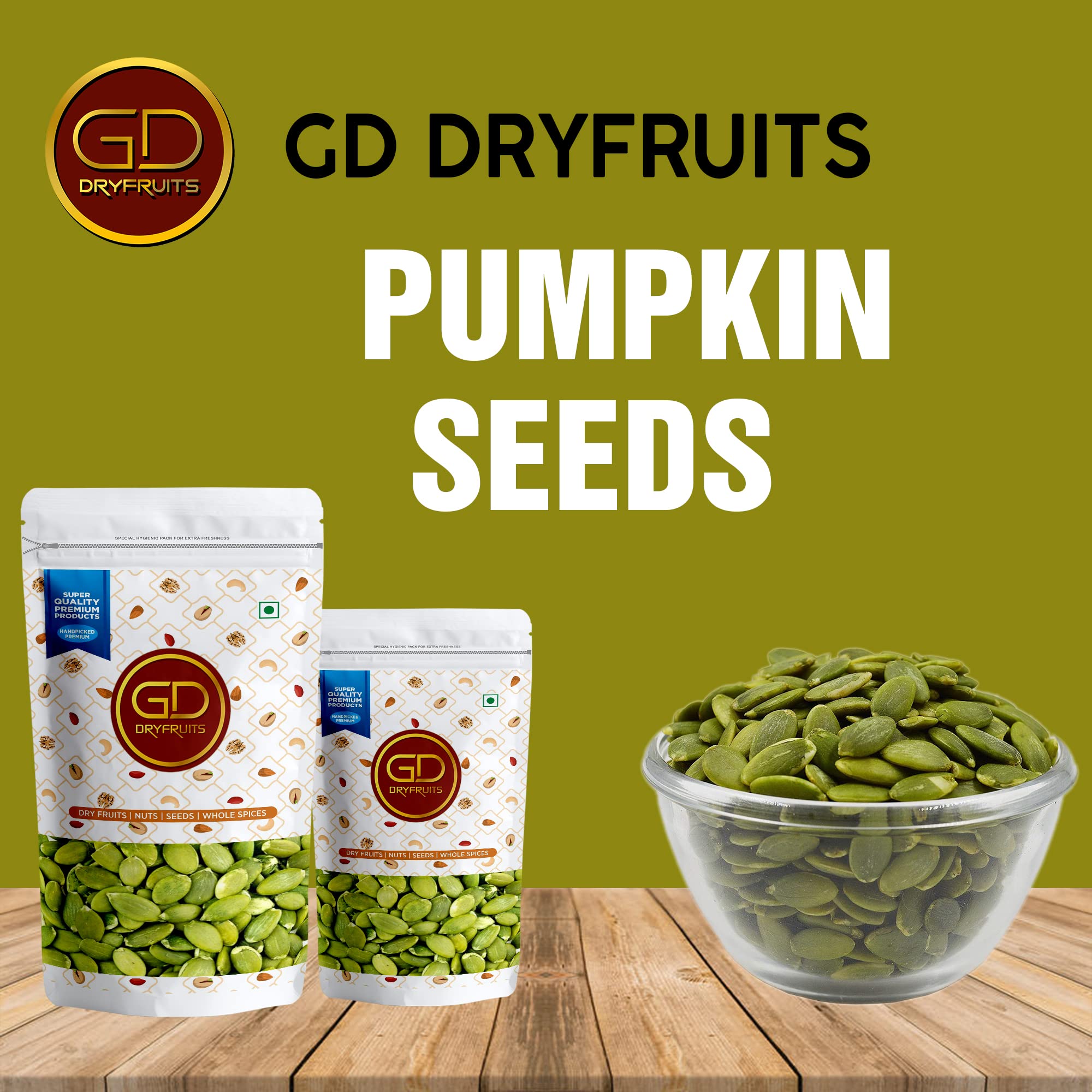 GD Dryfruit Pumpkin Seeds 900 Gm 1