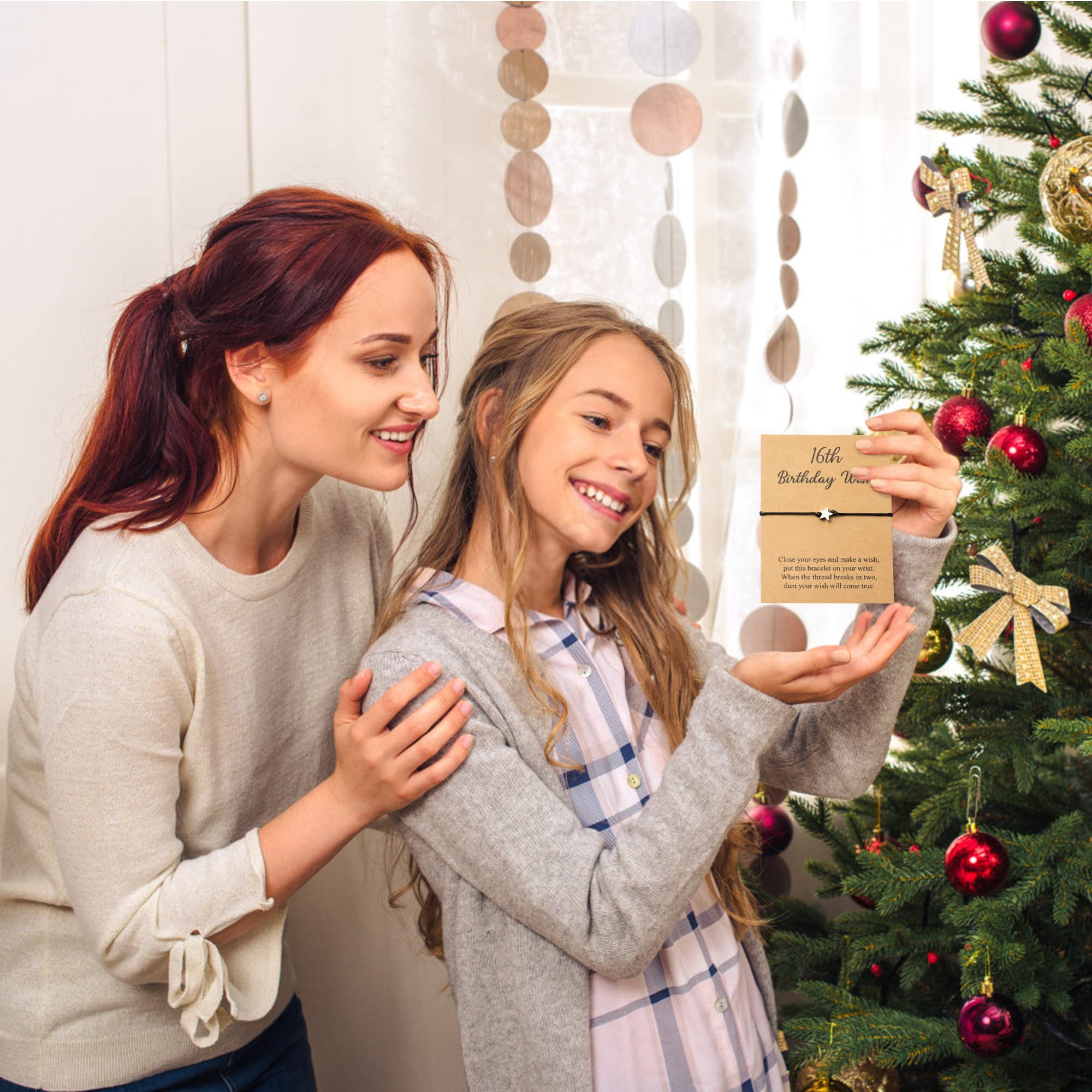 WATINCWATINC 16th Birthday Wish Bracelet, Sweet 16 Adjustable Star Cord  Bracelets with Make A Wish Cards Friendship Simple Handmade Jewelry Birth  Day