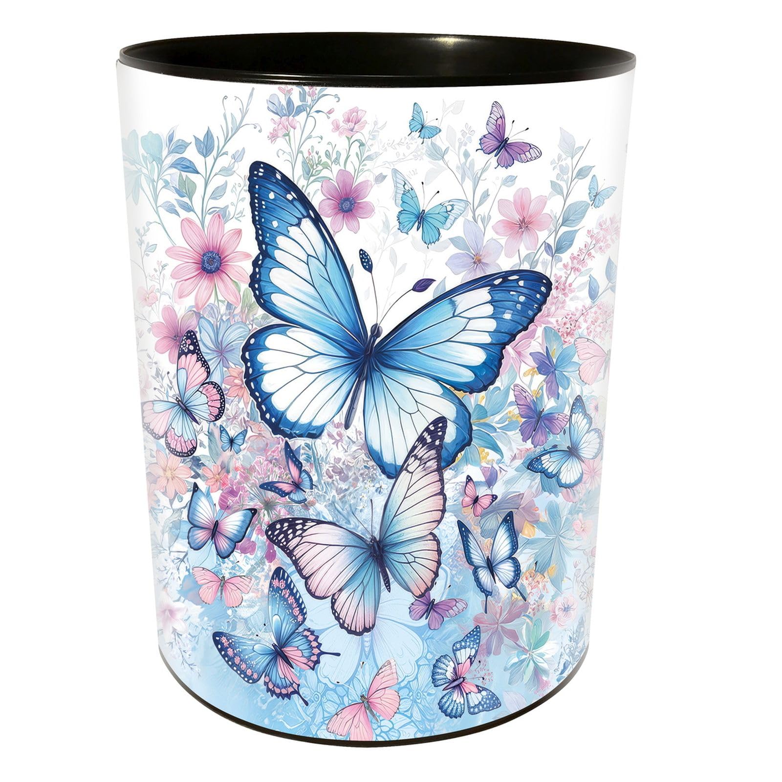 goldbuch 82 155 Waste Paper Bin, Plastic, Blue/White, 25 x 25 x 30 cm