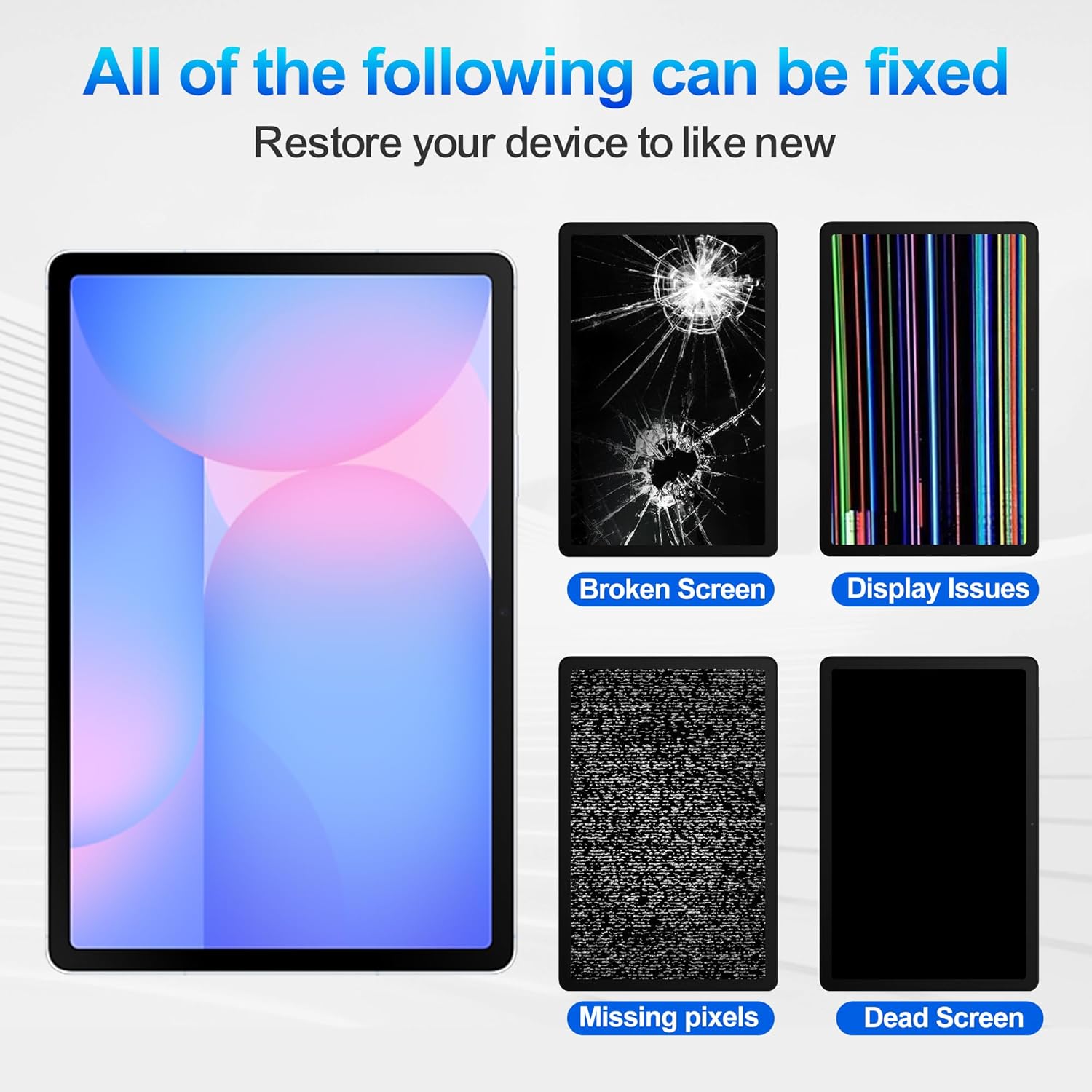 LCD Display for Samsung Galaxy Tab S10 FE SM-X520, SM-X526, SM-X526B LCD Display Touchscreen Digitizer Assembly with Repair Toolkit,10.9 inch