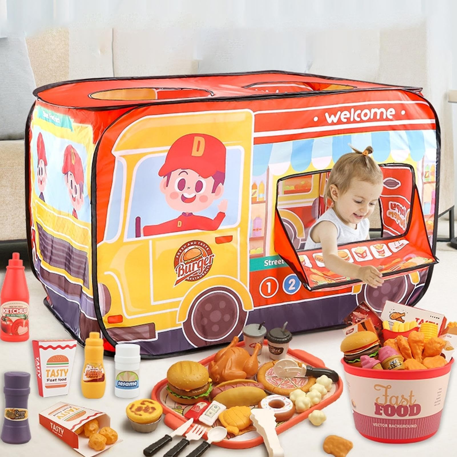 Fai finta di giocare a cibo, fast food gioca a cibo giocattoli Gioca al