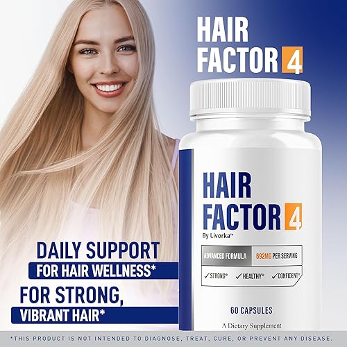 Miniatura 2 de Hair Factor 4 Cápsulas  Oficial HairFactor 4 Pastillas de Suplemento Avanzado, Hairs Factor 4 Fórmula Premium para el bienestar y la salud, Natural