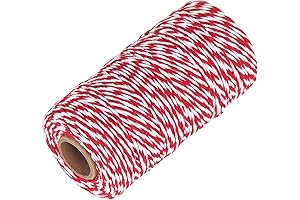 Ohtomber Red and White Striped String (2MM, 328 ft)
