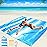 WIWIGO Beach Blanket Waterproof Sandproof Beach Mat 79 X 83/10\'x9\'for 2-8 Adults Quick Drying Outdoor Picnic Mat Beach Accessories for Travel, Camping, Hiking