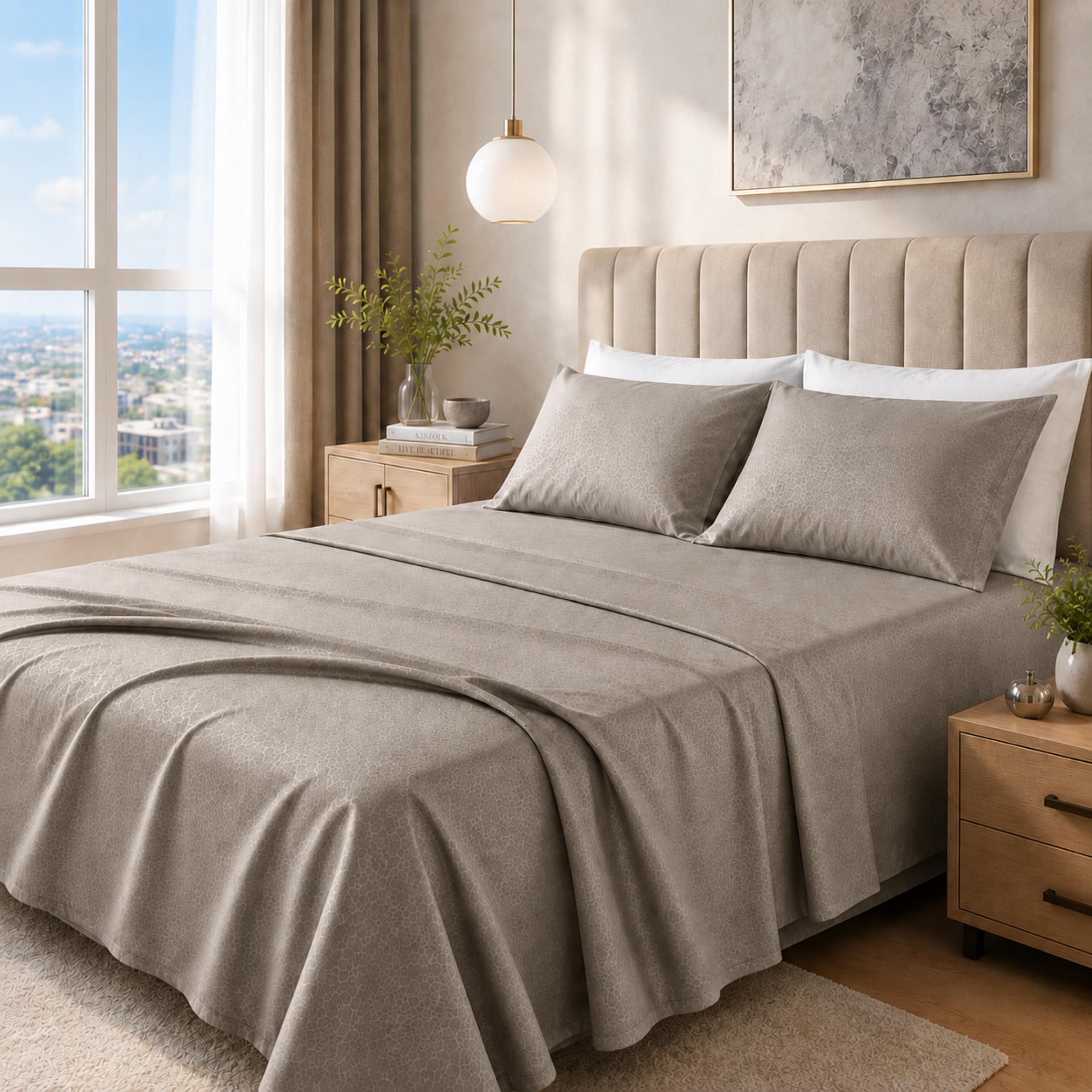 o-day Renato Balestra Set Lenzuola Matrimoniale Microfibra Made in Italy No Stiro Completo Letto Matrimoniale 4 pezzi Lenzuolo Sotto Lenzuolo Sopra 2 federe (Fango, Matrimoniale)