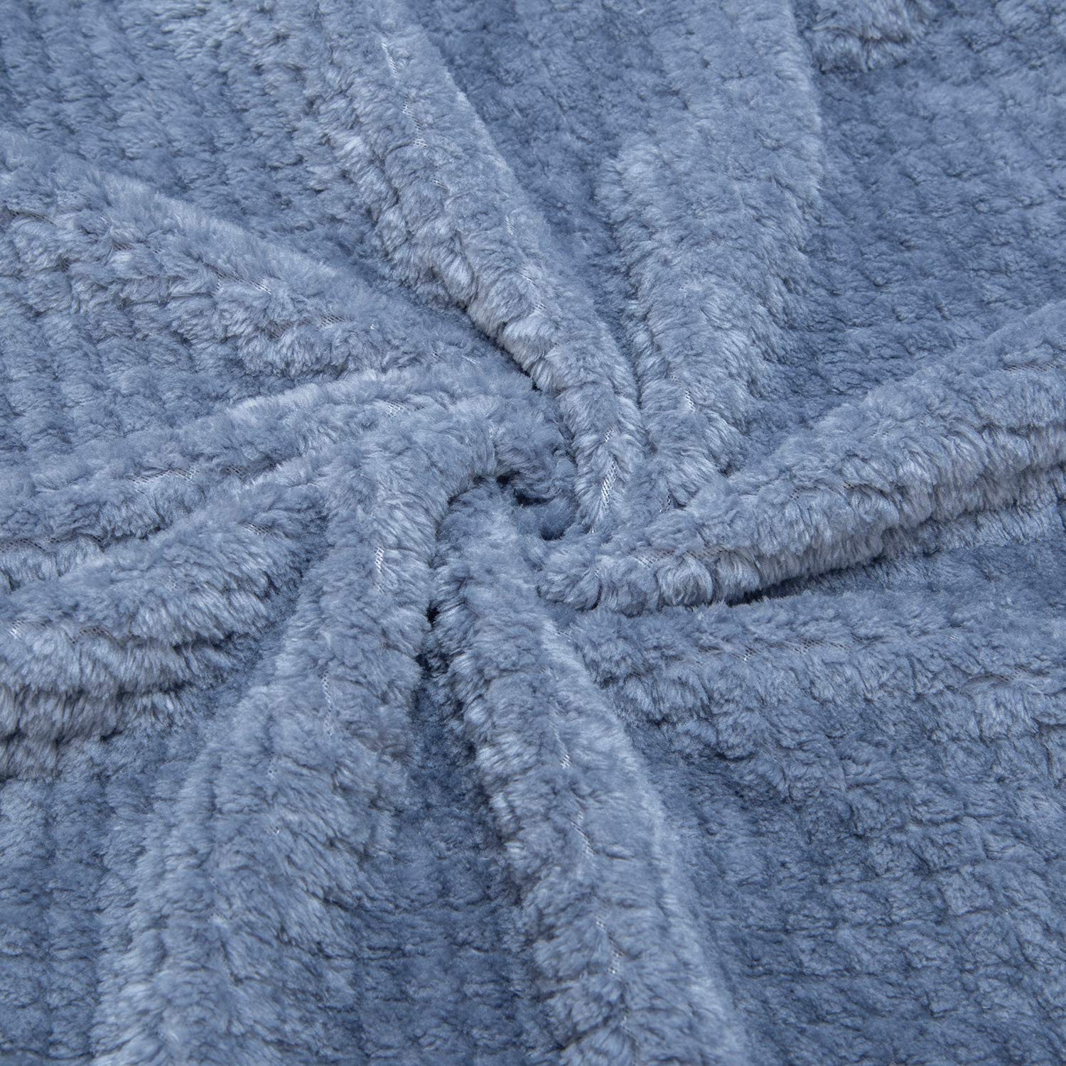 Fuzzy Blanket or Fluffy Blanket for Baby, Soft Warm Cozy Coral Fleece Toddler, Infant or Newborn Receiving Blanket for Crib, Stroller, Travel, Decorative (28Wx40L, XS-Flint Gray): 60”×80” Smoked Blue