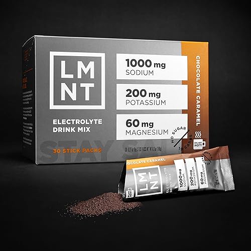 Miniatura 4 de LMNT - Mezclador de chocolate caliente y café, electrolitos de sal de chocolate y caramelo, paquetes de polvo de hidratación, sin azúcar ni