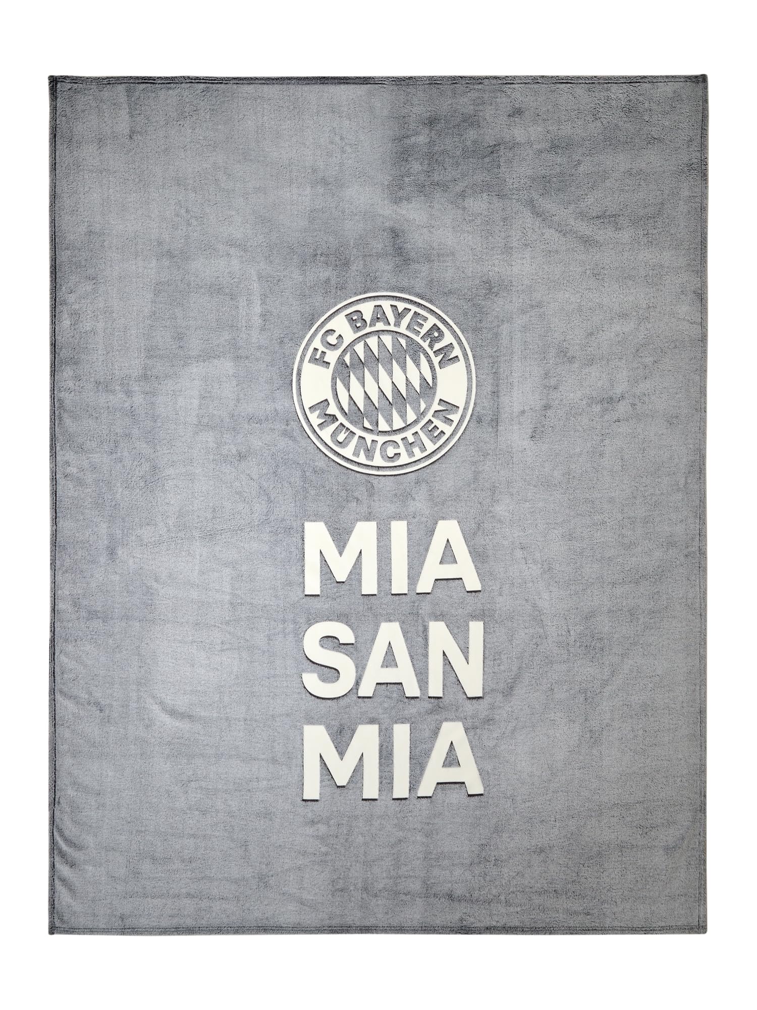 FC Bayern München Kuscheldecke | Decke | Glow in the Dark | Grau | 150 x 200 cm