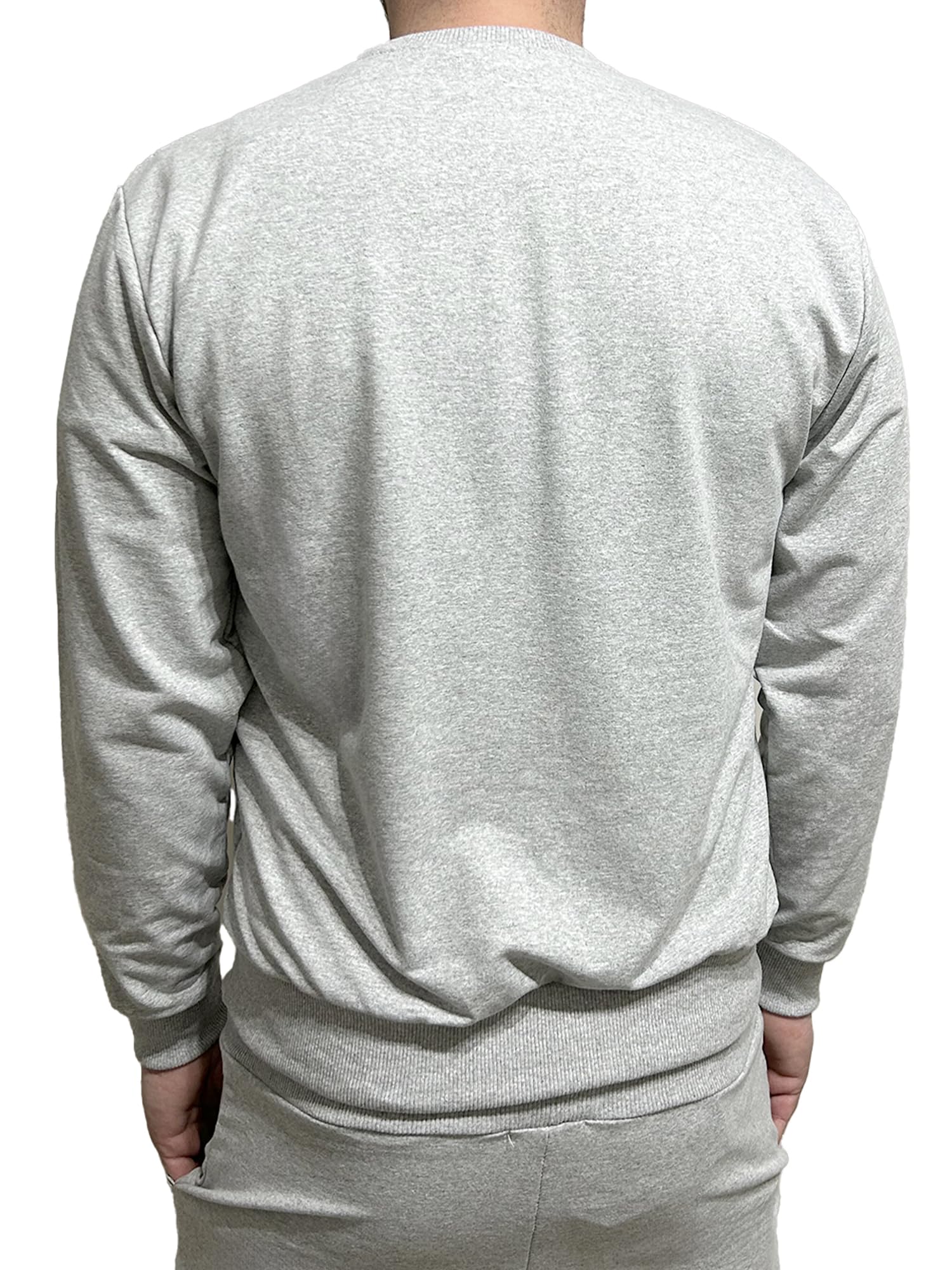 Felpa in Cotone Leggero Girocollo, Maglioncino Leggero della Tuta Uomo in Cotone, Sportiva, Casa, Palestra, Jogging, Tempo Libero