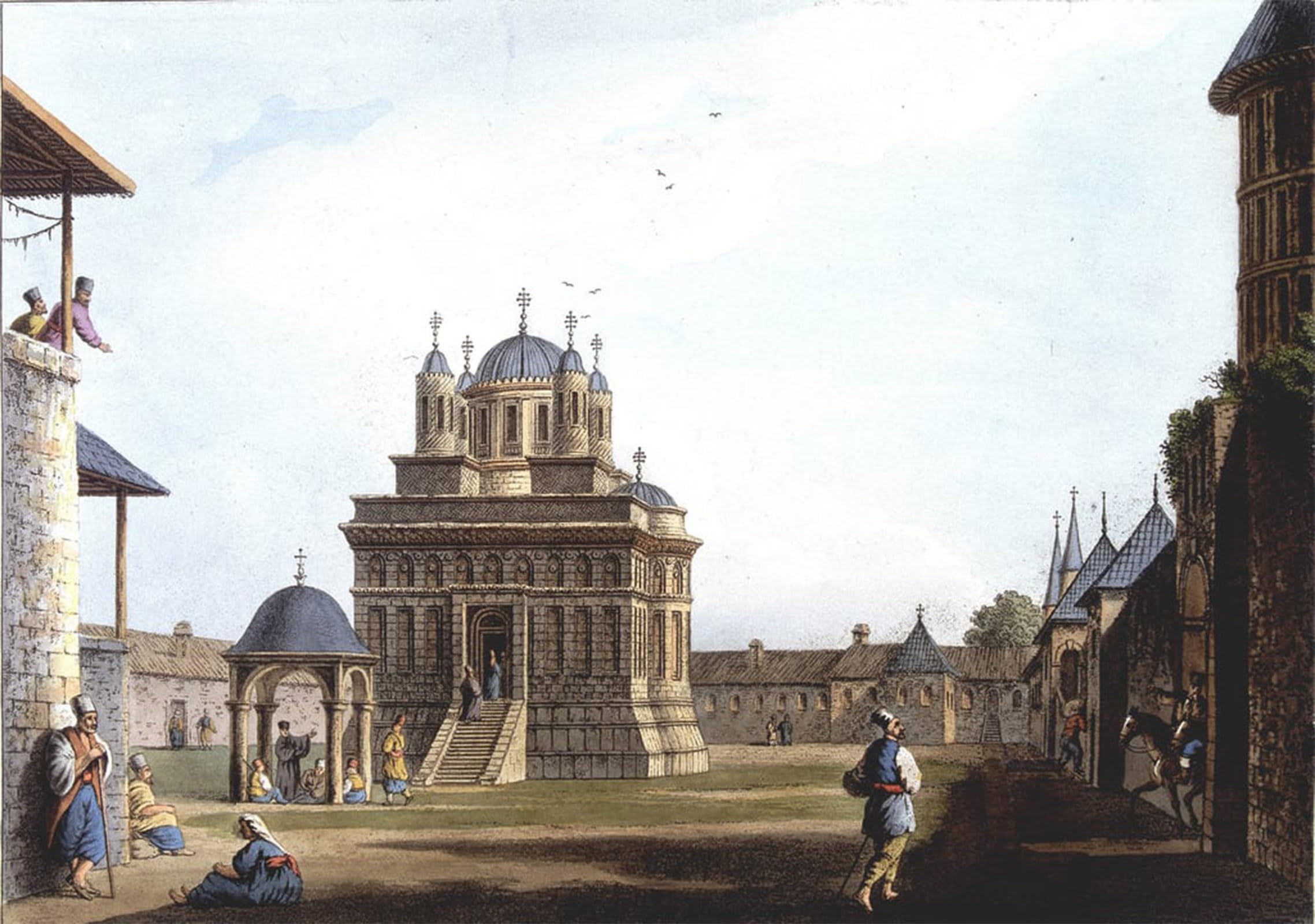 SERENDIPITP Vintage Wall Art Canvas Nordic Poster Canvas Print Picture Church and Convent of Saint Mary Turkey in Views in the Ottoman Dominions in Europe by Mayer for Home Decor 60x90cm
