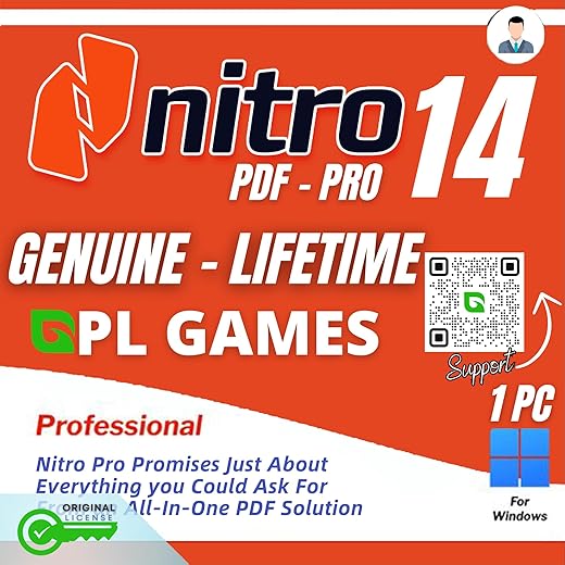 JaxKing Nitro PDF 14 Pro Genuine PDF Editing Software (Lifetime / 1 PC) (Instant Delivery)