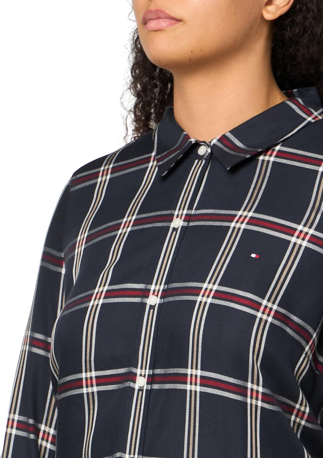 Tommy Hilfiger Womens Long Sleeve Button Up Roll Tab Sportswear Top - Image 3