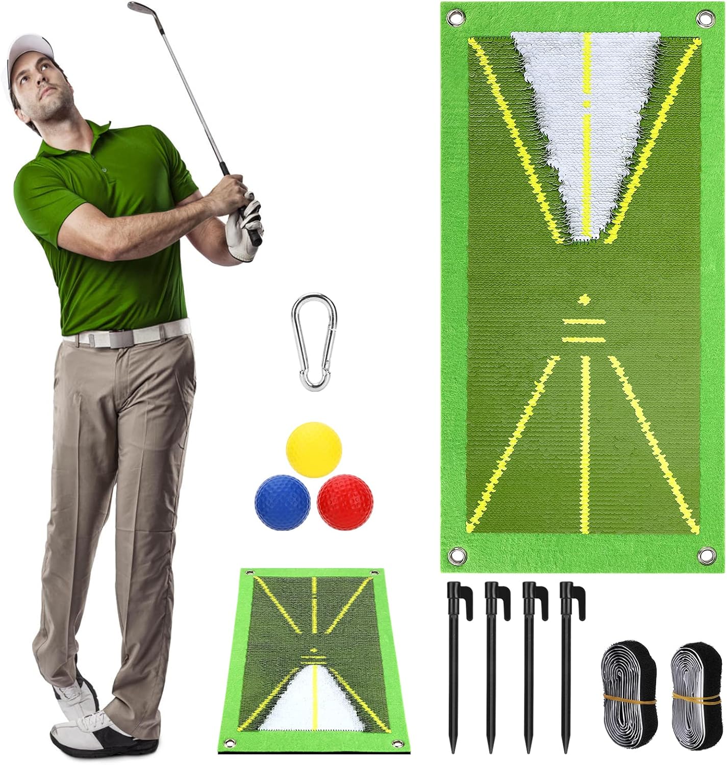 zerotop Golf Training Mat for Swing Detection Batting Golf Practice