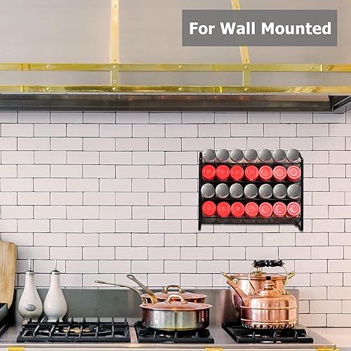 Miniatura 4 de SpaceAid Organizador de especias para gabinete, encimera, despensa, armario o puerta y montaje en pared, tarros no incluidos, 13.4 pulgadas de ancho