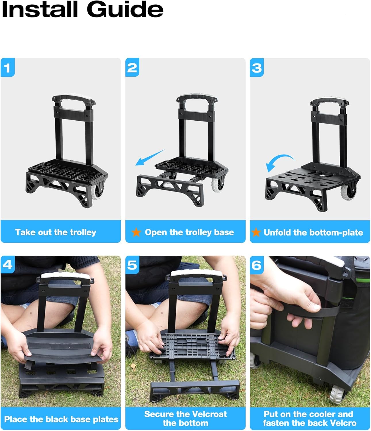 30 Can Small Rolling Cooler with Wheels, Detachable All-Terrain Trolley, Leakproof Insulated Soft Cooler Bag with Wheels and Handle Collapsible for Beach Camping Travel Outdoor