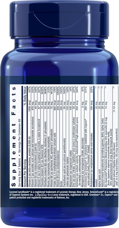 Life Extension Two-Per-Day Multivitamin - Packed with Over 25 Vitamins, Minerals & Extracts -Vitamins B6, C, D - Zinc - Two-Month Supply - Non-GMO, Gluten-Free - 120 Tablets