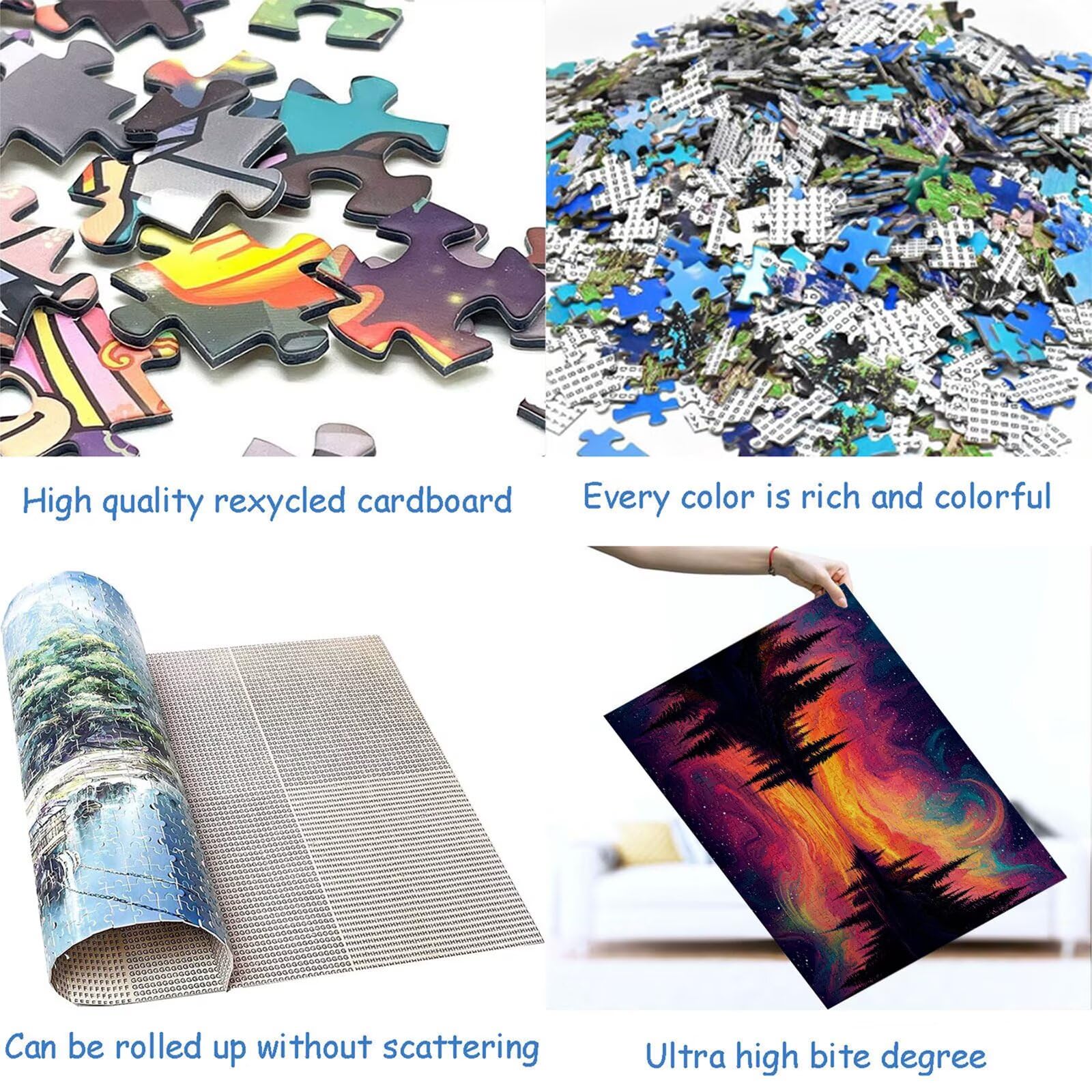 Puzzle 3000 elementów leśnych puzzle dla dorosłych jezioro 122 x 81 cm Unikalne rzemiosło klasyczne 3D drewniana układanka do rodzinnych gier aktywnych, układanka do samodzielnego wykonania nawet do