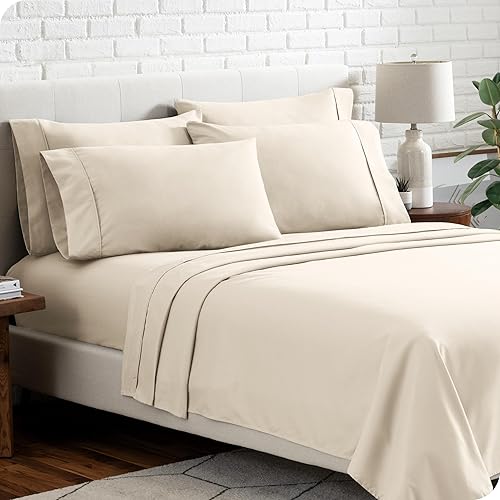Bare Home Juego de sábanas Queen, juego de 6 piezas, sábanas de lujo para hotel, ultra suaves, con bolsillos profundos, ajuste fácil, sábanas