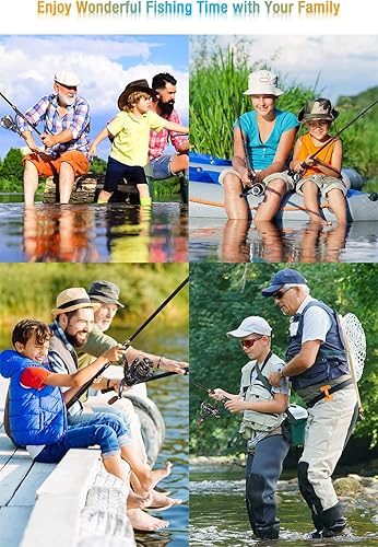 Miniatura 6 de Combo de caña de pescar y carrete, caña de pescar telescópica de fibra de carbono con carrete giratorio, línea de pesca, señuelos de pesca, bolsa de