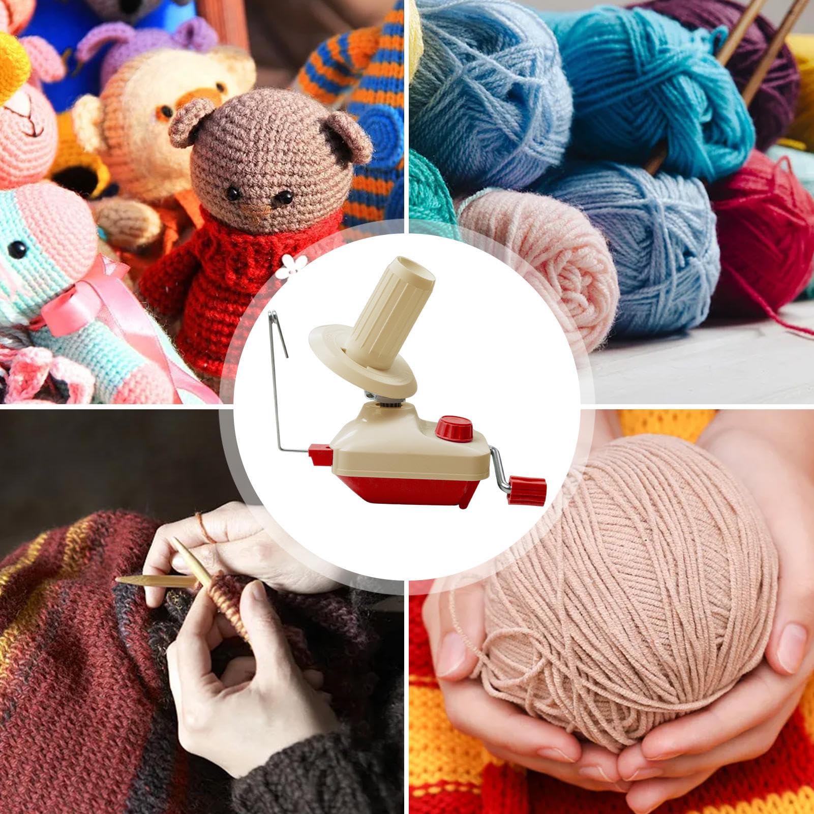 Máquina de bobinado - Bobinadora Manual de Lana Ligera | Suministros de Costura para Manoplas, Sombreros, Bufandas, Manualidades de Punto, suéteres, Juguetes de Ganchillo