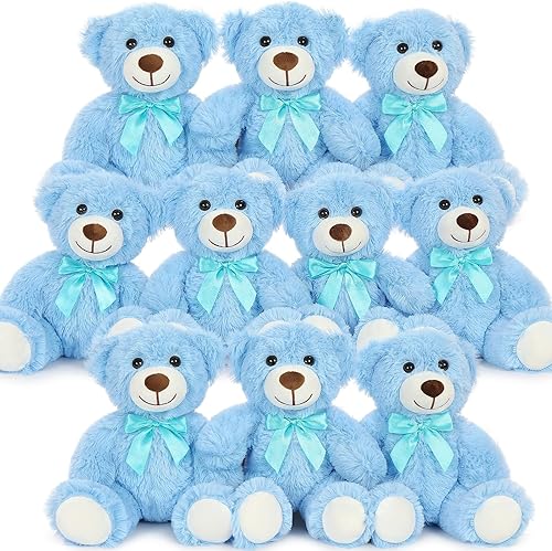 Vista 10 de MaoGoLan 3 piezas de osos de peluche a granel para baby shower, peluche pequeño suave a granel, 13.5 pulgadas, mini osos de peluche, centro de mesa