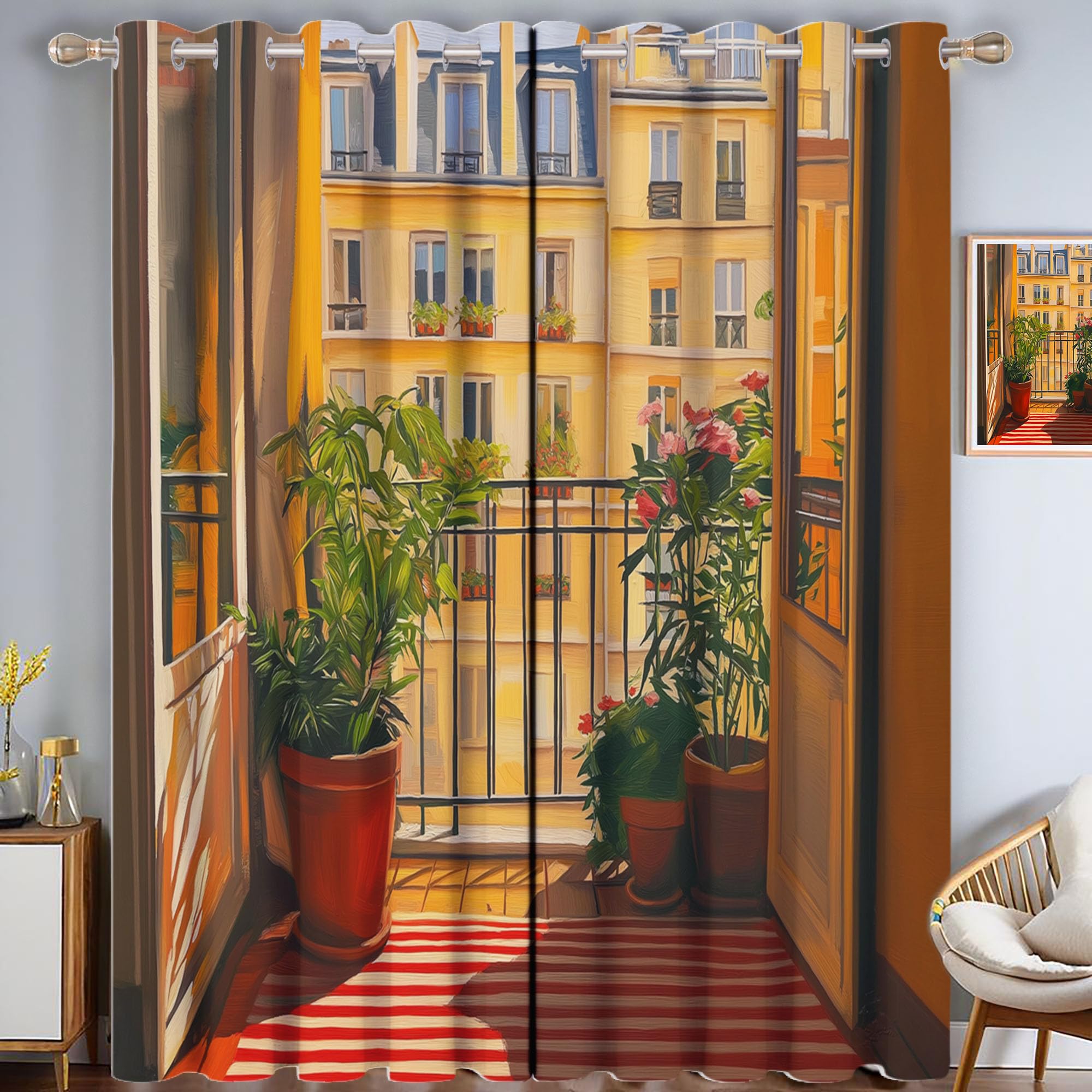 Rideau occultant design pour appartement et balcon - Rideaux isolants thermiques de salon