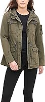 Levi's Women's Lightweight 100% Cotton Military Field Jacket with Hood - Standard & Plus Sizes