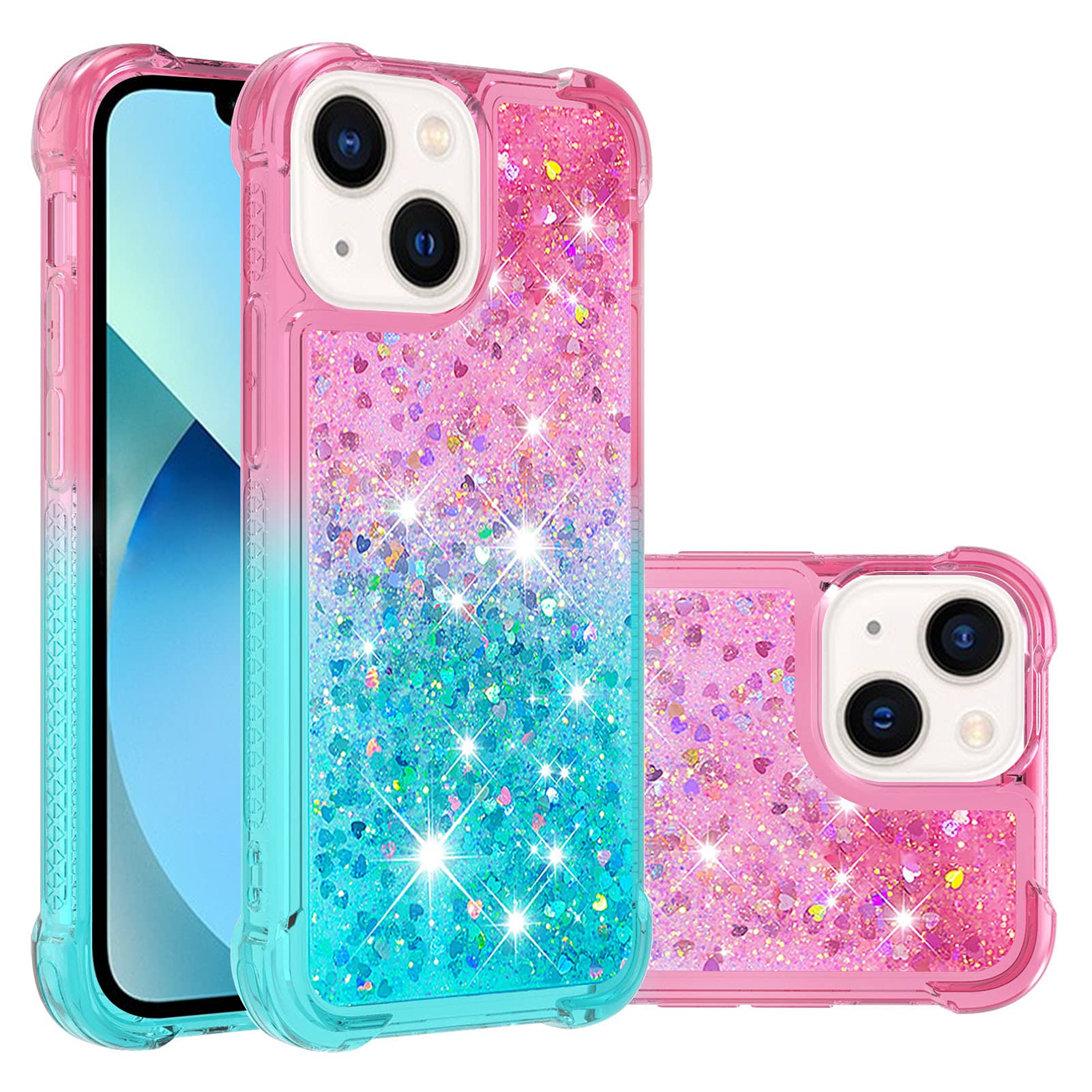 Verco Cover per iPhone 13 Mini, motivo glitterato