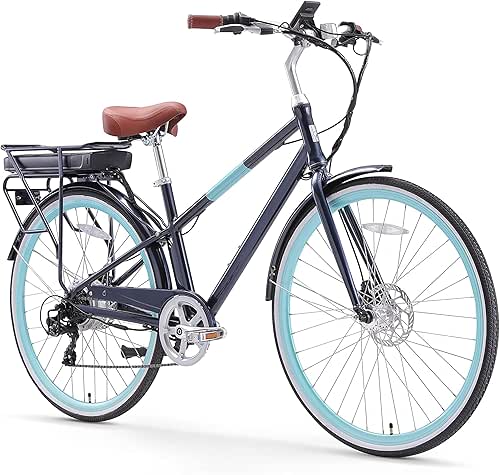 sixthreezero Reach Your Destination Women's Electric Bike, 7 Speed Hybrid