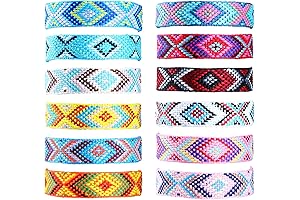 12Pcs Colorful Braided Ankle Bracelets
