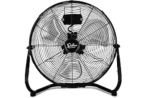 20 Inch High Velocity Floor Fan, 3-Speed Industrial Big Fan