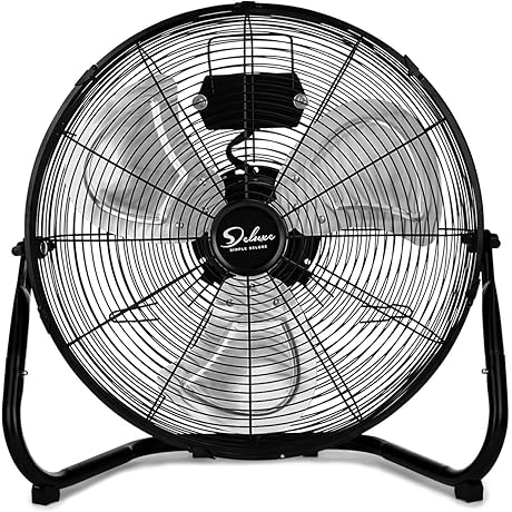 20 Inch High Velocity Floor Fan, 3-Speed Industrial Big Fan