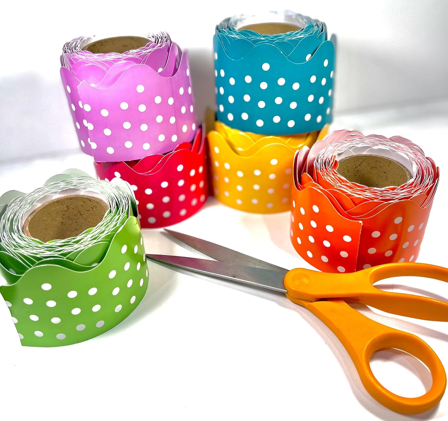 240Ft Boho Bulletin Board Borders Colorful Classroom Border Trim Scalloped Stickers Rolled 6 Rolls~p144628992 - View #10